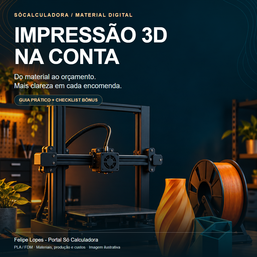 Capa do material digital Impressão 3D na Conta
